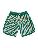 Load image into Gallery viewer, Electric Zebra Emerald Quick Dry Beach Shorts