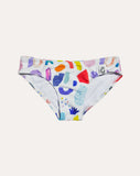 Load image into Gallery viewer, White Jungle Mix Plain Bikini Bottom