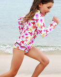 Load image into Gallery viewer, Seaflower Frill Sea &amp; Snow Rash Top